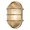 Admiral Large Oval Wall Bulkhead Brass IP64 by David Hunt Lighting