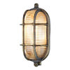 Admiral Small Oval Wall Bulkhead Antique Brass IP64 by David Hunt Lighting