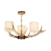 Antler 3 Light Bleached Pendant complete with Shades by David Hunt Lighting