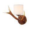 ANTLER single rustic wall light comes with bespoke shades by David Hunt Lighting
