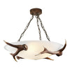 Antler 3 Light Semi Flush Rustic by David Hunt Lighting