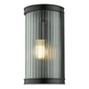 dar-lighting-Anund-1-Light-Wall-Matt-Black-Ribbed-Glass-IP44