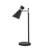 Ashworth Table Lamp Matt Black & Polished Chrome by Dar Lighting