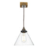 ASPEN Single Pendant with wood effect by David Hunt Lighting