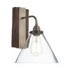 Aspen 1 Wall Light in Wood Effect by David Hunt Lighting