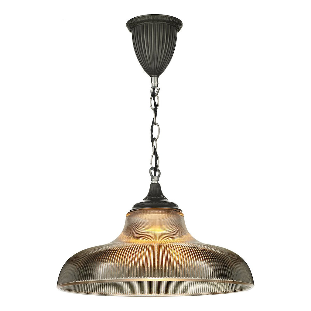Badger 1 Light Steel Glass Pendant by David Hunt Lighting