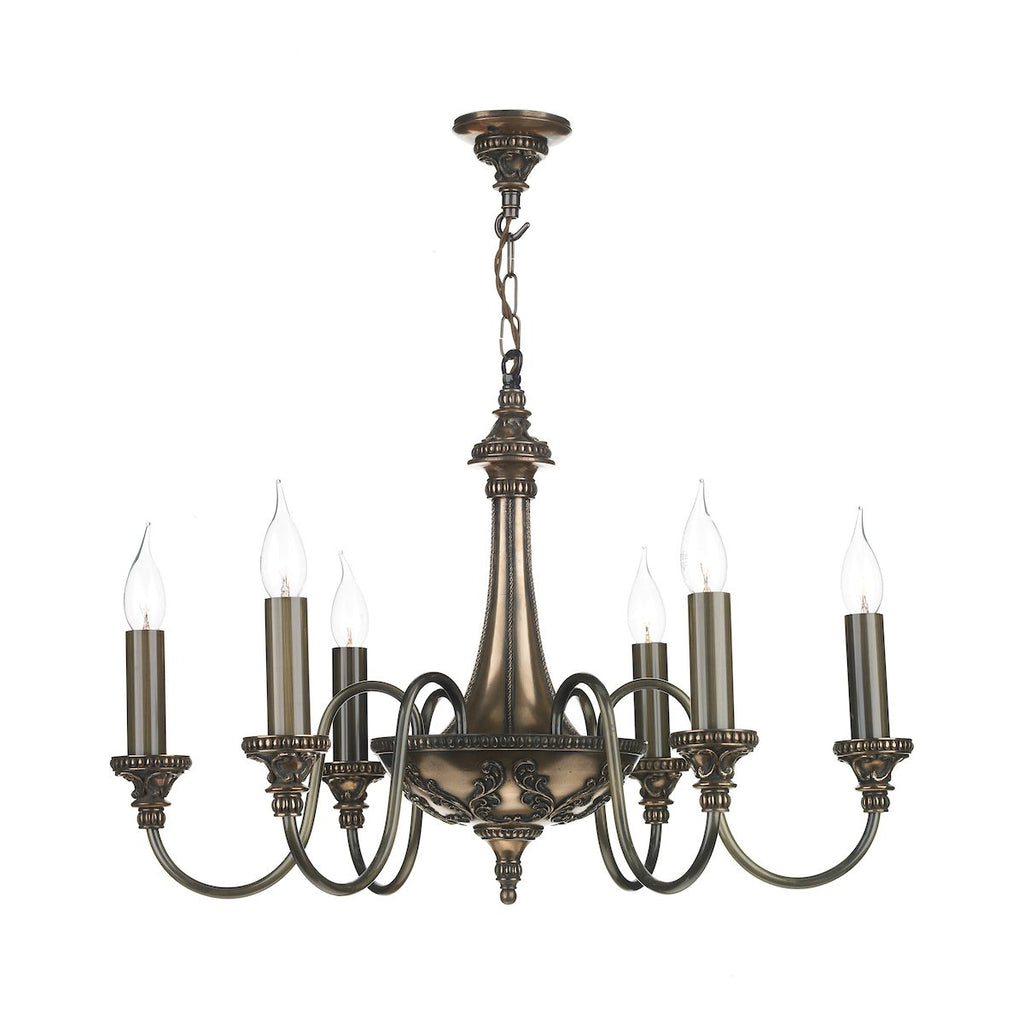 Bailey 6 Light Pendant Bronze by David Hunt Lighting