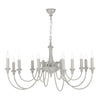 Bailey 12 Light Chandelier Ash Grey by David Hunt Lighting