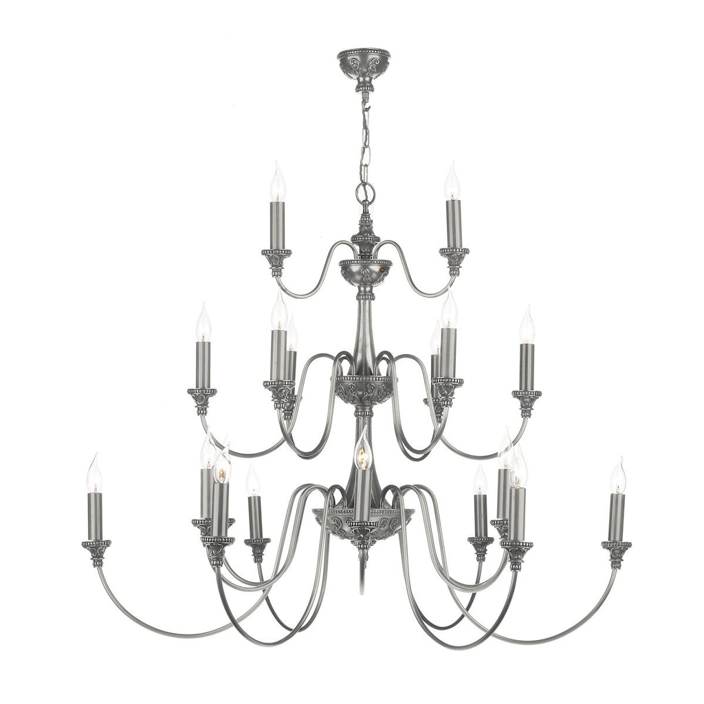 Bailey 21 Light Pendant in Pewter by David Hunt Lighting