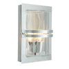 Basel 1 Light Wall Lantern - Galvanized With Clear Glass - Norlys