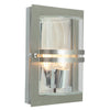 Basel 1 Light Wall Lantern - Stainless Steel With Clear Glass - Norlys