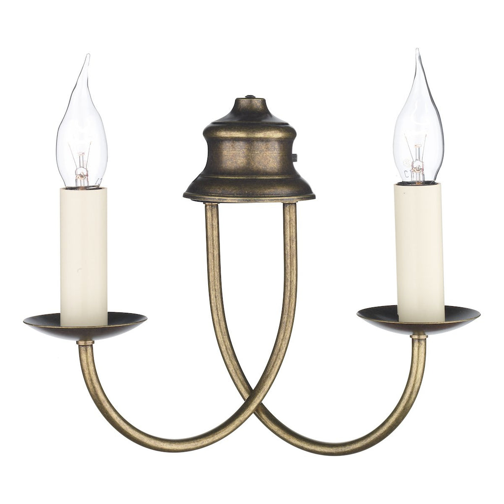 Bermuda Double Wall Light Aged Brass by David Hunt Lighting
