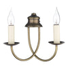 Bermuda Double Wall Light Aged Brass by David Hunt Lighting