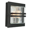 Bern 1 Light Wall Lantern - Black With Clear Glass - Norlys