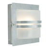 Bern 1 Light Wall Lantern - Galvanized With Frosted Glass - Norlys
