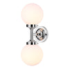 Buckley double wall light, polished chrome, IP44 rated by David Hunt Lighting