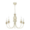 Cabana 5 Light Pendant in Cream Gold by David Hunt Lighting
