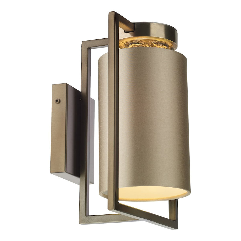 CHISWICK Single wall light with shade in Antique brass by David Hunt Lighting