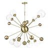 COSMOS 8 light horizontal pendant in butter brass by David Hunt Lighting