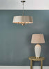 dar-lighting-cristin-4-light-pendant-antique-brass-with-taupe-ribbon-shade