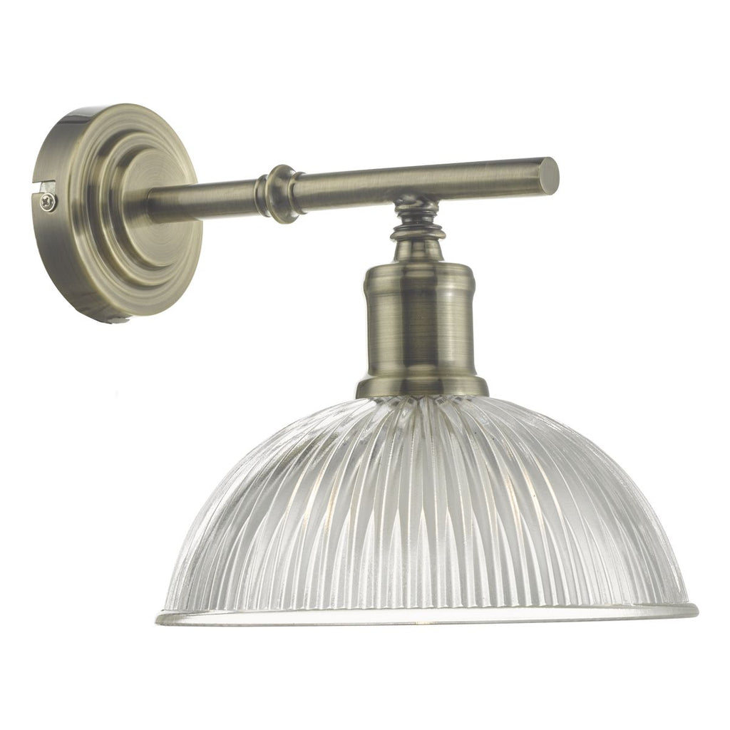 dar-lighting-dara-wall-light-antique-brass-&-glass