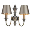 Dickens Double wall light in bronze by David Hunt Lighting