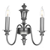 Dickens Double wall lighht in pewter by David Hunt Lighting