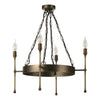 DURRELL 4 light pendant in antique brass by David Hunt Lighting