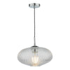 dar-lighting-Edmond-1-Light-Single-Pendant-Polished-Chrome-Ribbed-Glass