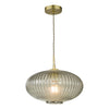 dar-lighting-Edmond-1-Light-Pendant-Smoked-Glass-Antique-Brass-Detail