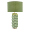 Dar Lighting - Etzel Table Lamp Green Satin Brass With Shade