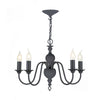 Flemish 5 Light Pendant Smoked Blue by David Hunt Lighting