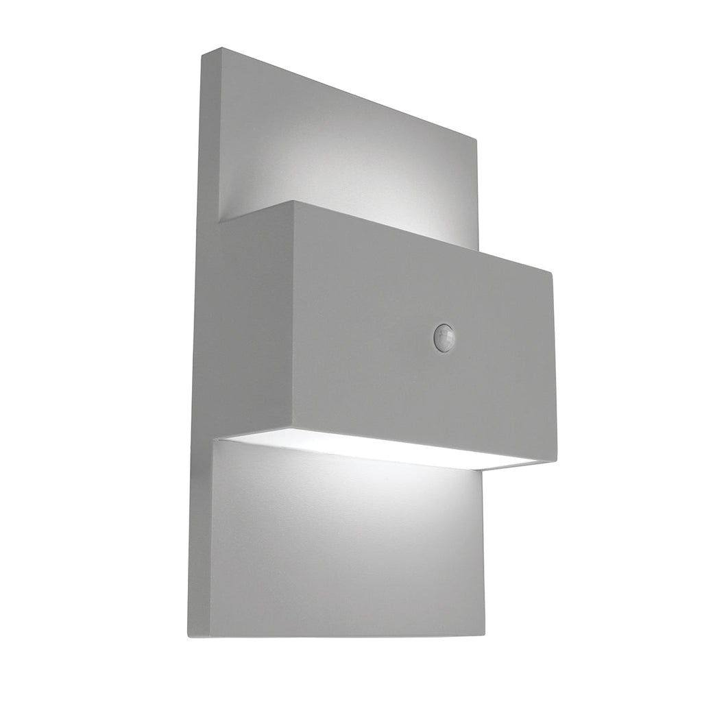 Geneve 1lt Wall Light with PIR Aluminium - Norlys