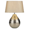 Gustav Table Lamp Small Silver complete with Silver Shade GUS1232 by Dar Lighting