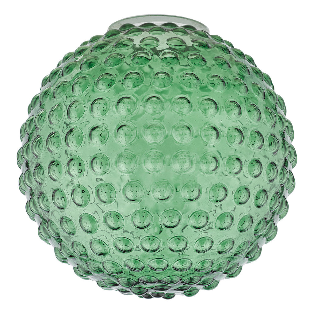 Dar Lighting - Hobnail Easy Fit Shade Green Glass 25cm
