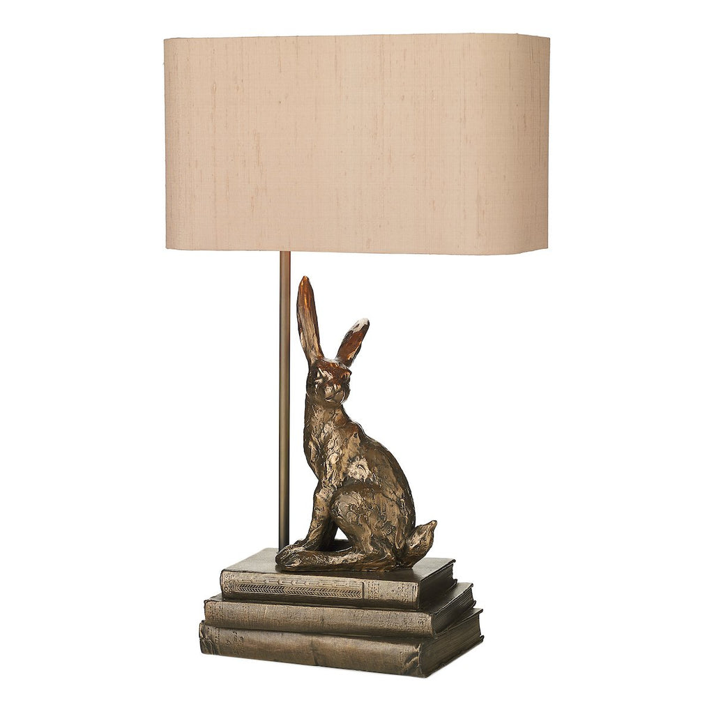 Hopper Table Lamp Bronze Left Facing Base Only by David Hunt Lighting