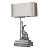 HOPPER table lamp in pewter, left facing by David Hunt Lighting