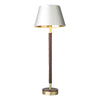 HUNTER Table lamp in butter brass with leather effect by David Hunt Lighting