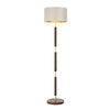 HUNTER Floor lamp in butter brass with leather effect by David Hunt Lighting