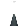 Hyde Single Large Pendant in Chrome comes with Arctic White metal shade by David Hunt Lighting