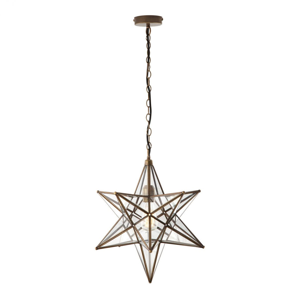dar-lighting-ilario-1-light-star-pendant-large-antique-brass