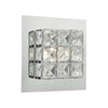 Imogen Wall Light LED glass faceted squares Polished Chrome frame by Dar Lighting