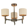 JOSHUA 3 light dual mount pendant with bespoke shade by David Hunt Lighting