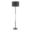 Dar Lighting -  Kelso Floor Lamp Matt Black Polished Copper With Shade
