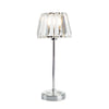 Capri Small Table Lamp Polished Chrome With Crystal Glass Shade by Laura Ashley