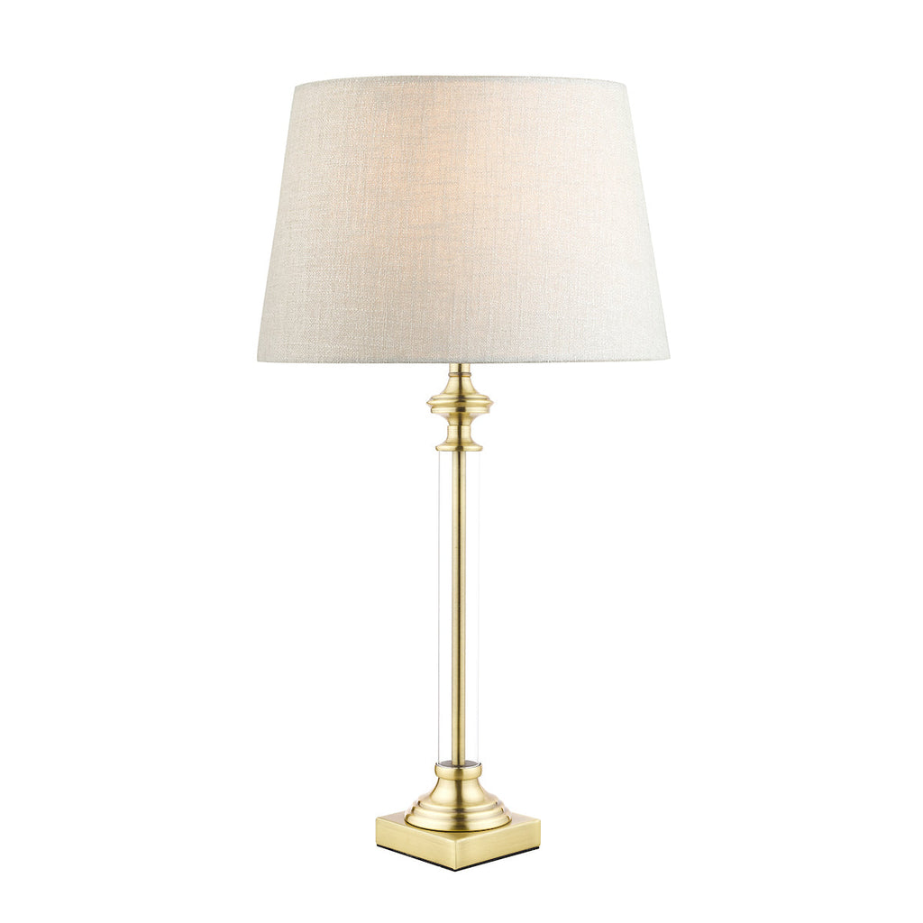 Winston Antique Brass & Glass Candlestick Table Lamp Base by Laura Ashley