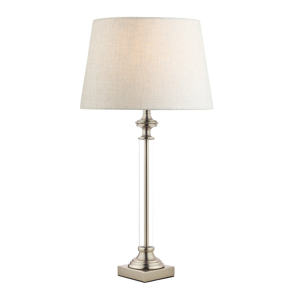 Winston Antique Chrome & Glass Candlestick Table Lamp Base by Laura Ashley