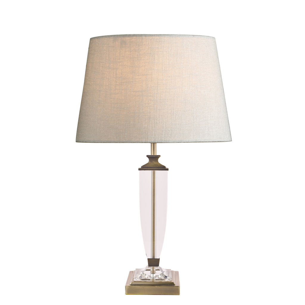 Carson Antique Brass & Crystal Table Lamp Base Large by Laura Ashley