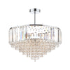 Vienna Crystal & Polished Chrome 5 Light Semi Flush Ceiling Light by Laura Ashley