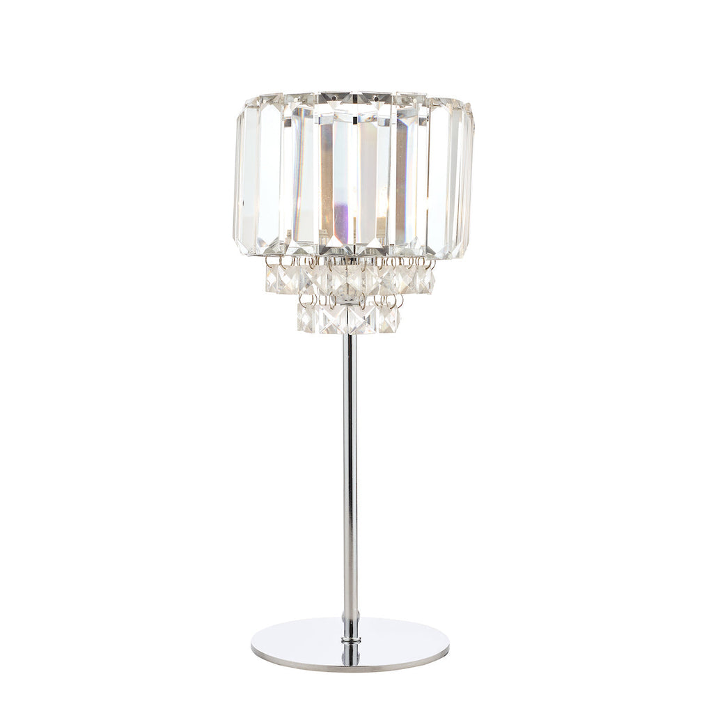 Vienna Crystal & Polished Chrome Table Lamp by Laura Ashley